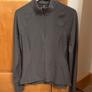 Gray 1/2 zip jacket and legging set